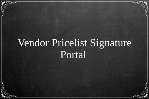 Vendor Signature on Pricelist Portal
