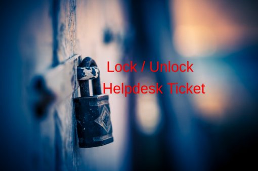 Helpdesk Support Ticket Locking