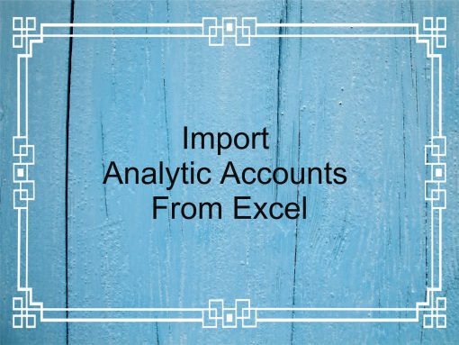 Import Analytic Accounts from Excel