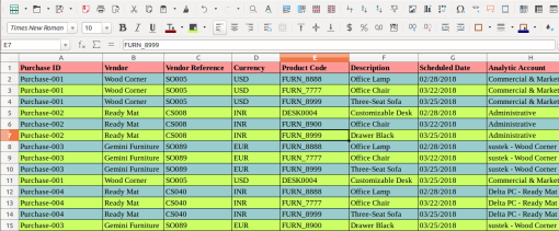 Purchase Order Import