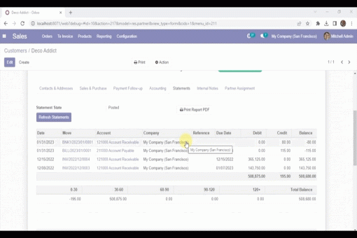 Customer Vendor Statements