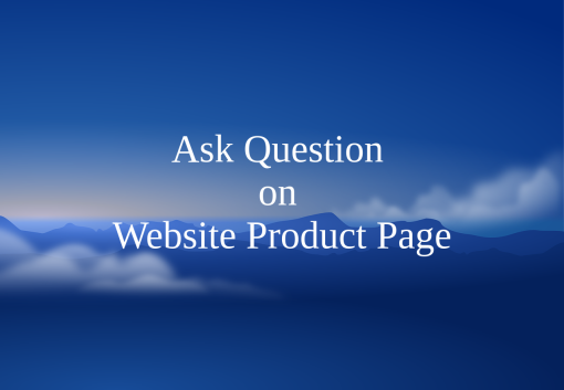 Ask Question on Website Product Page