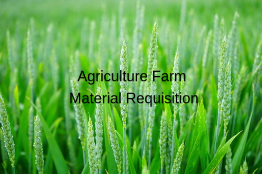 Agriculture App with Material Requisition