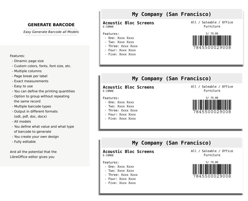 Dynamic Barcode All models