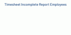 Timesheet Incomplete Report