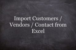 Import Customers and Suppliers Excel
