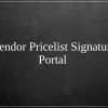 Vendor Signature on Pricelist Portal