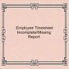 Timesheet Incomplete Report