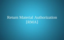 Return Material Authorization