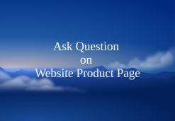 Ask Question on Website Product Page