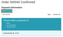 Ecommerce Shop Website Customer Invoice Print