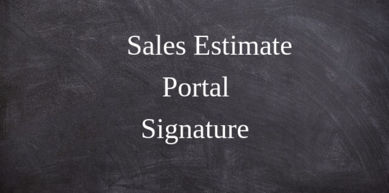 Sale Estimate Customer Portal with Customer Signature